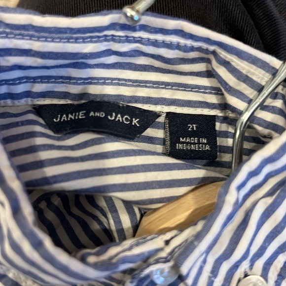 JANIE & JACK BOY STRIPED POPLIN SHIRT - Picture 5 of 5